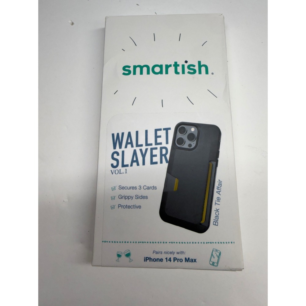 Smartish Wallet Slayer Vol 1 iPhone 14 Pro Max Case BlackTie Affair VT22PX-BLACK